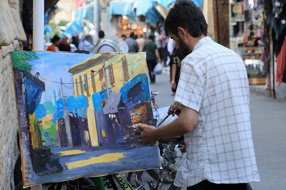 محمد چناری،نقاش خیابانهای مشهد