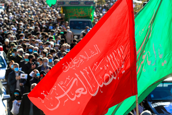 تشییع و خاکسپاری پیکر ۲ شهید گمنام دفاع مقدس در مشهد