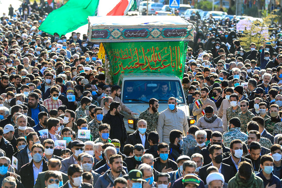 تشییع و خاکسپاری پیکر ۲ شهید گمنام دفاع مقدس در مشهد