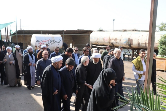 بازدید اعضای فراکسیون شعائر اسلامی مجلس از خدمت رسانی به زائران پیاده امام رضا(ع) + عکس