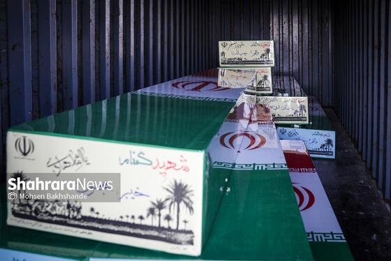 گزارش تصویری | مراسم استقبال از پیکر ۱۳ شهید گمنام دفاع مقدس در مشهد