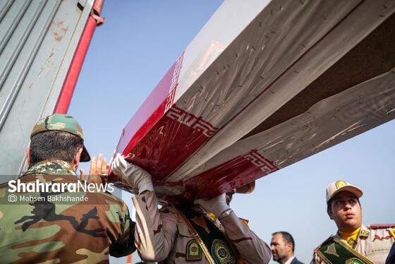 گزارش تصویری | مراسم استقبال از پیکر ۱۳ شهید گمنام دفاع مقدس در مشهد