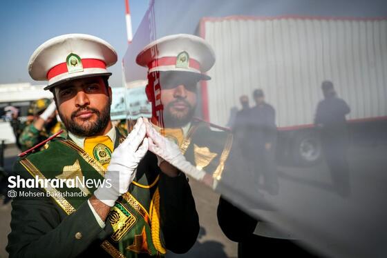 گزارش تصویری | مراسم استقبال از پیکر ۱۳ شهید گمنام دفاع مقدس در مشهد