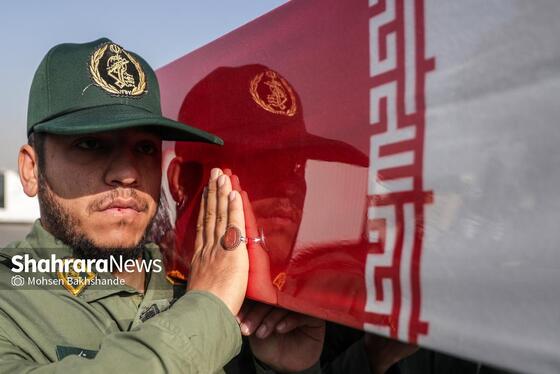 گزارش تصویری | مراسم استقبال از پیکر ۱۳ شهید گمنام دفاع مقدس در مشهد