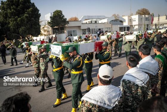 گزارش تصویری | مراسم استقبال از پیکر ۱۳ شهید گمنام دفاع مقدس در مشهد