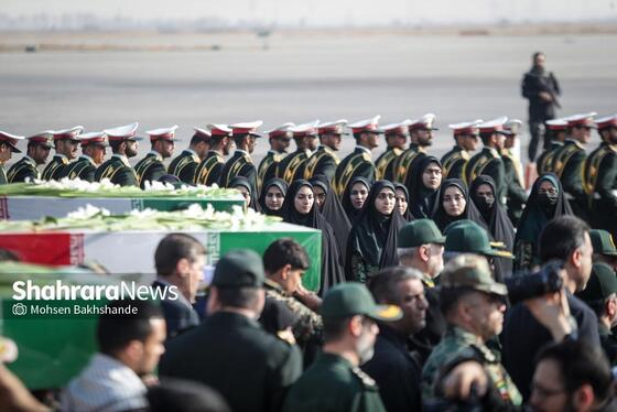 گزارش تصویری | مراسم استقبال از پیکر ۱۳ شهید گمنام دفاع مقدس در مشهد