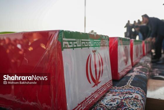 گزارش تصویری | مراسم استقبال از پیکر ۱۳ شهید گمنام دفاع مقدس در مشهد