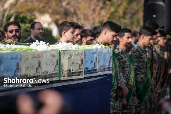 گزارش تصویری | مراسم استقبال از پیکر ۱۳ شهید گمنام دفاع مقدس در مشهد