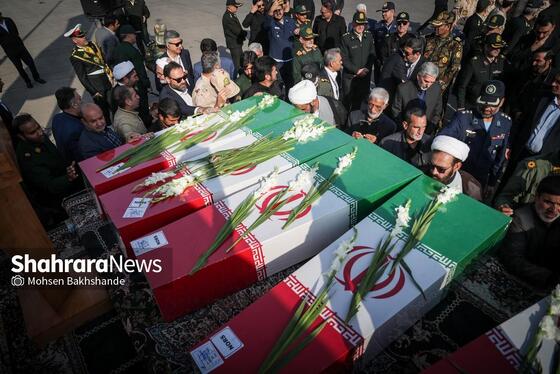 گزارش تصویری | مراسم استقبال از پیکر ۱۳ شهید گمنام دفاع مقدس در مشهد