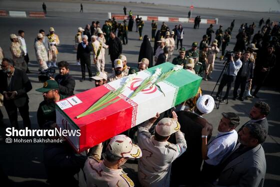 گزارش تصویری | مراسم استقبال از پیکر ۱۳ شهید گمنام دفاع مقدس در مشهد