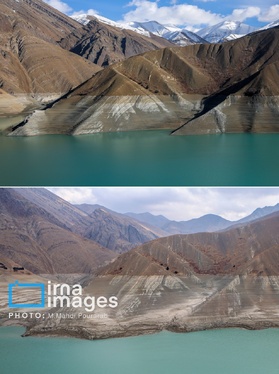 گزارش تصویری | خشک‌ترین وضعیت سد کرج در یک دهه اخیر