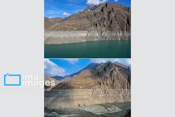 گزارش تصویری | خشک‌ترین وضعیت سد کرج در یک دهه اخیر