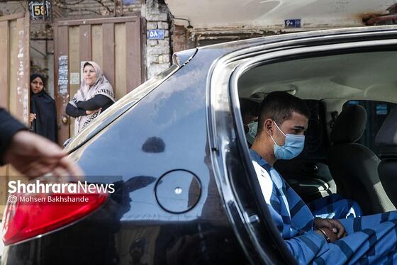 گزارش تصویری | بازسازی صحنه جرم زورگیری موبایل با ساطور از دو نوجوان مشهدی