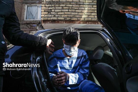 گزارش تصویری | بازسازی صحنه جرم زورگیری موبایل با ساطور از دو نوجوان مشهدی