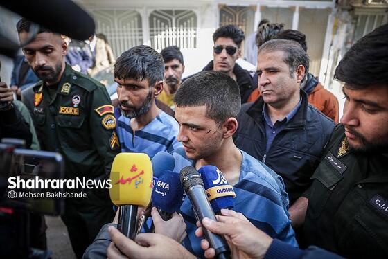 گزارش تصویری | بازسازی صحنه جرم زورگیری موبایل با ساطور از دو نوجوان مشهدی