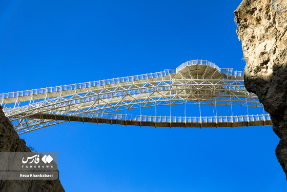 گزارش تصویری | پل معلق «ورگه‌سران»، نوآوری ایرانی در ارتفاع ۱۰۰ متری
