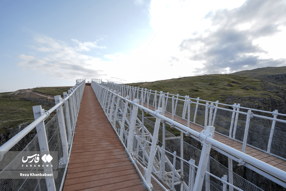 گزارش تصویری | پل معلق «ورگه‌سران»، نوآوری ایرانی در ارتفاع ۱۰۰ متری