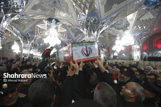 گزارش تصویری | آیین وداع با پیکر ۱۳ شهید گمنام در حرم مطهر رضوی