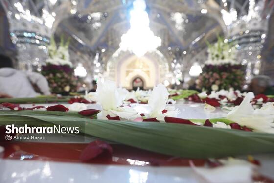 گزارش تصویری | آیین وداع با پیکر ۱۳ شهید گمنام در حرم مطهر رضوی