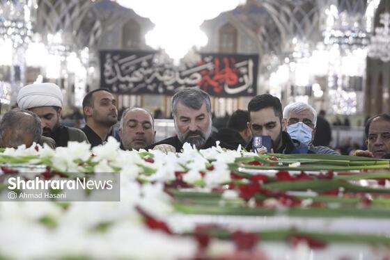 گزارش تصویری | آیین وداع با پیکر ۱۳ شهید گمنام در حرم مطهر رضوی