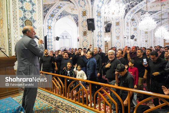 گزارش تصویری | عزاداری هئیت باغ گندم یزد در حرم مطهر رضوی