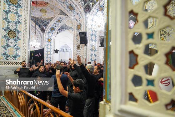گزارش تصویری | عزاداری هئیت باغ گندم یزد در حرم مطهر رضوی