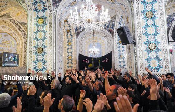 گزارش تصویری | عزاداری هئیت باغ گندم یزد در حرم مطهر رضوی