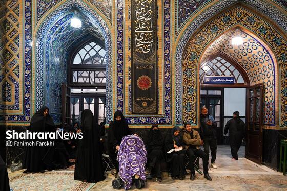 گزارش تصویری | حال و هوای حرم مطهر رضوی در شب شهادت ام‌ابیها،حضرت زهرا (س)