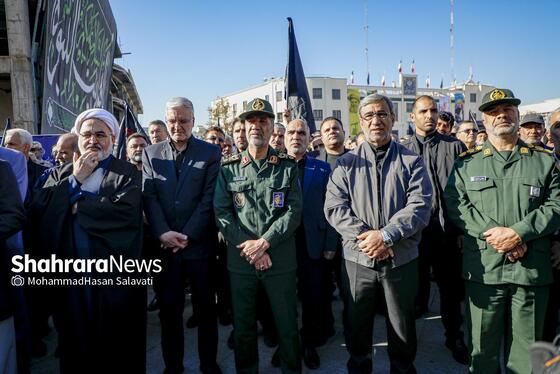 گزارش تصویری | اجتماع عزاداران فاطمی و تشییع پیکر مطهر ۱۳ شهید گمنام دوران دفاع مقدس در مشهد