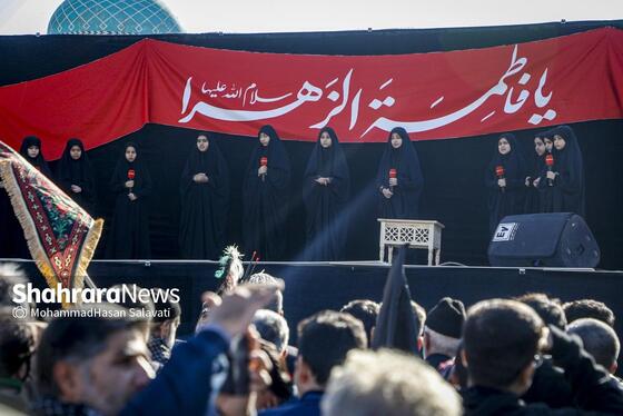 گزارش تصویری | اجتماع عزاداران فاطمی و تشییع پیکر مطهر ۱۳ شهید گمنام دوران دفاع مقدس در مشهد