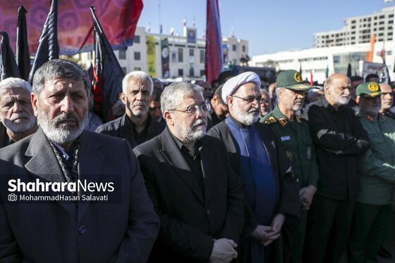 گزارش تصویری | اجتماع عزاداران فاطمی و تشییع پیکر مطهر ۱۳ شهید گمنام دوران دفاع مقدس در مشهد