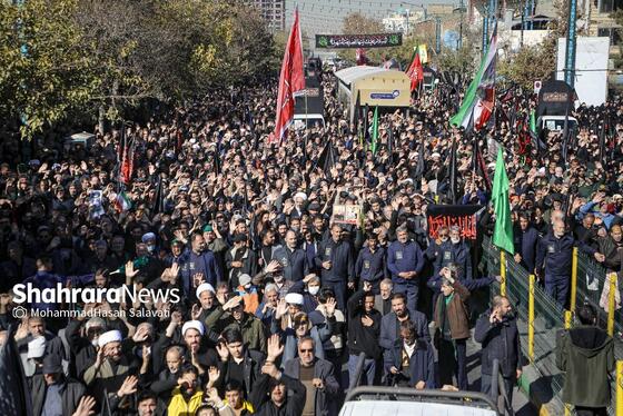 گزارش تصویری | اجتماع عزاداران فاطمی و تشییع پیکر مطهر ۱۳ شهید گمنام دوران دفاع مقدس در مشهد
