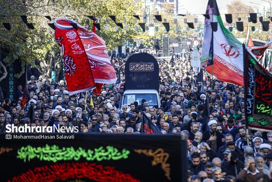 گزارش تصویری | اجتماع عزاداران فاطمی و تشییع پیکر مطهر ۱۳ شهید گمنام دوران دفاع مقدس در مشهد