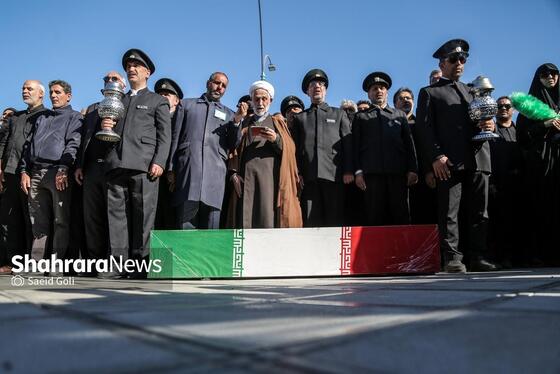 گزارش تصویری | تشییع و تدفین شهید گمنام در زائرسرای رضوی