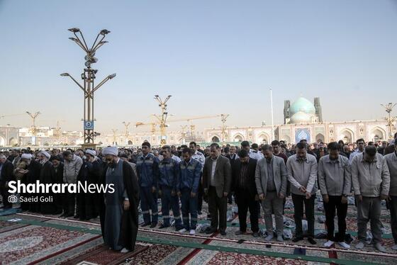 گزارش تصویری | اقامه نماز طلب باران در حرم مطهر رضوی
