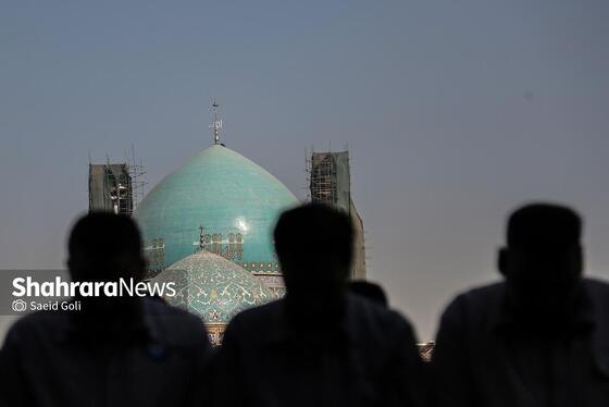 گزارش تصویری | اقامه نماز طلب باران در حرم مطهر رضوی