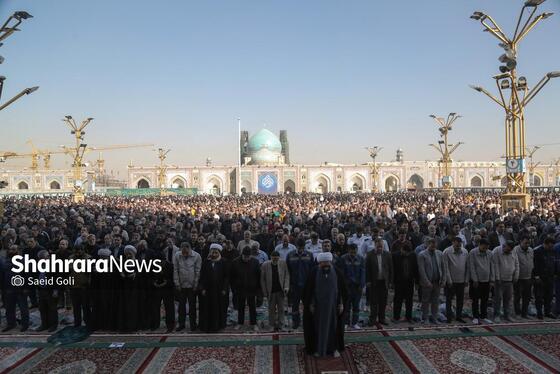 گزارش تصویری | اقامه نماز طلب باران در حرم مطهر رضوی