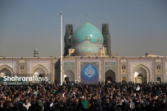 گزارش تصویری | اقامه نماز طلب باران در حرم مطهر رضوی