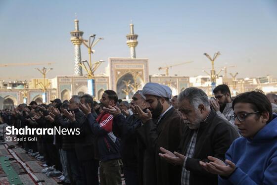 گزارش تصویری | اقامه نماز طلب باران در حرم مطهر رضوی