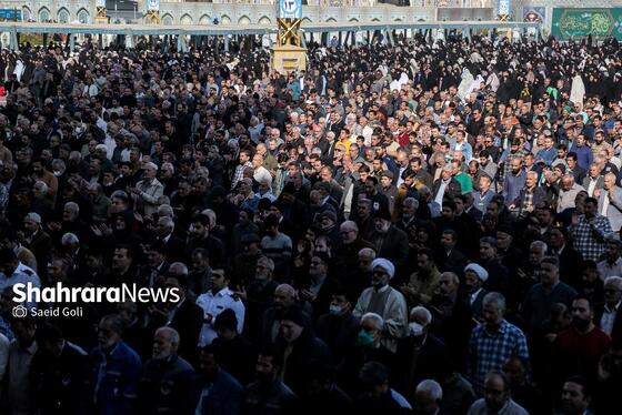 گزارش تصویری | اقامه نماز طلب باران در حرم مطهر رضوی