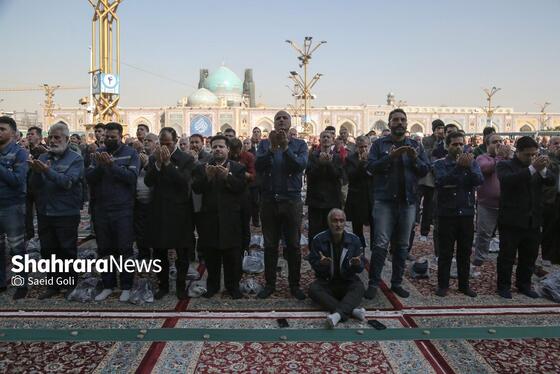 گزارش تصویری | اقامه نماز طلب باران در حرم مطهر رضوی