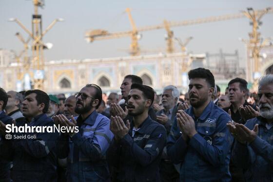 گزارش تصویری | اقامه نماز طلب باران در حرم مطهر رضوی