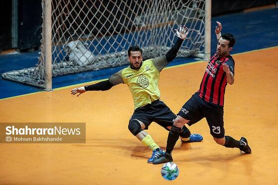 گزارش تصویری | لیگ دسته اول فوتسال | مسابقه فوتسال بازرگانی دائم پناه مشهد و دلسوختگان قم