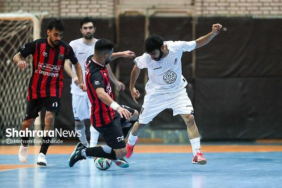 گزارش تصویری | لیگ دسته اول فوتسال | مسابقه فوتسال بازرگانی دائم پناه مشهد و دلسوختگان قم