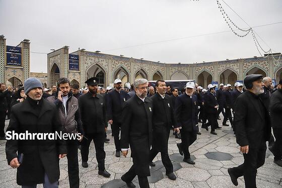 گزارش تصویری | مراسم تشییع پیکر همسر و فرزند معاون رئیس‌جمهور در مشهد