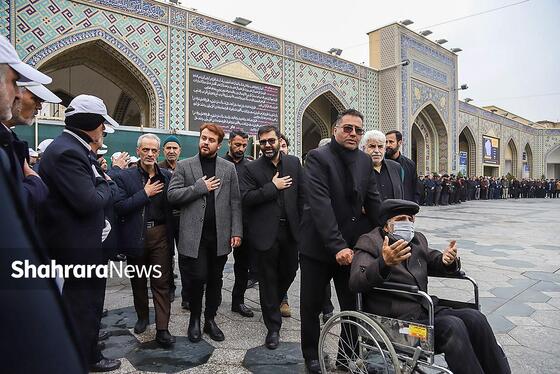 گزارش تصویری | مراسم تشییع پیکر همسر و فرزند معاون رئیس‌جمهور در مشهد