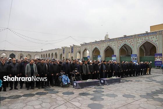 گزارش تصویری | مراسم تشییع پیکر همسر و فرزند معاون رئیس‌جمهور در مشهد