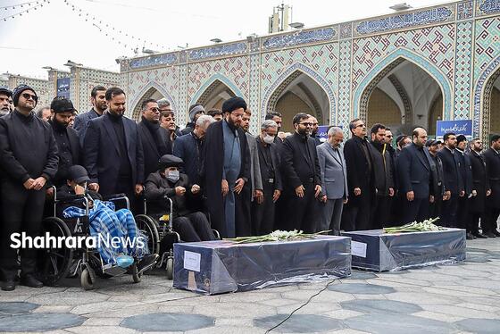 گزارش تصویری | مراسم تشییع پیکر همسر و فرزند معاون رئیس‌جمهور در مشهد