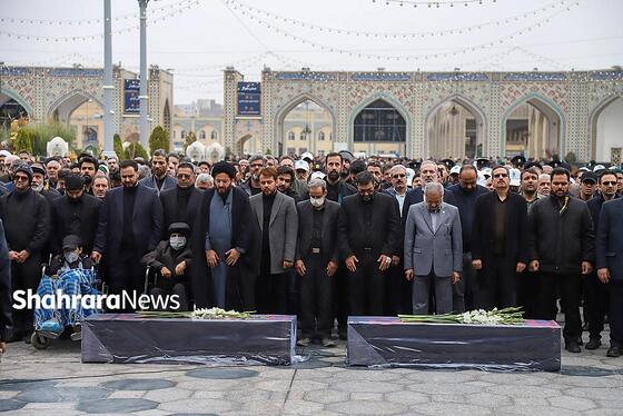 گزارش تصویری | مراسم تشییع پیکر همسر و فرزند معاون رئیس‌جمهور در مشهد