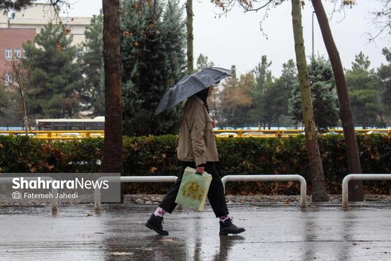 گزارش تصویری | بارش نخستین برف پاییزی در مشهد